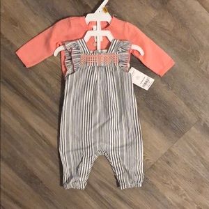 Carters newborn romper and sweater set, NWT